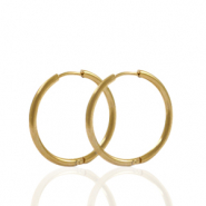 Stainless steel earrings creole 22mm Gold