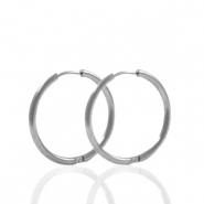 Stainless steel earrings creole 22mm Silver