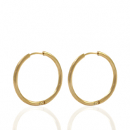 Stainless steel earrings creole 18mm Gold