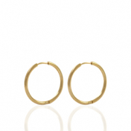Stainless steel earrings creole 14mm Gold