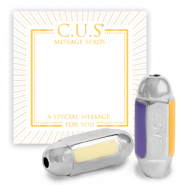 C.U.S® jewellery message beads "love" Silver (nickel free)