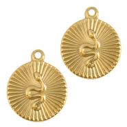 Stainless steel charms snake Gold