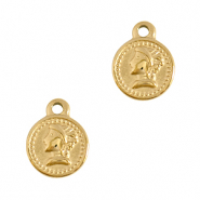 Stainless steel charms coin Gold