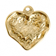 Stainless steel charms heart Gold