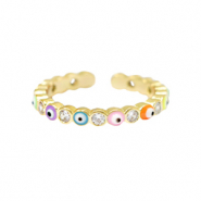 Must-have rings enamel evil eye Multicolour-Gold