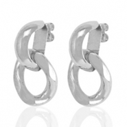 Brass TQ metal earpin Silver