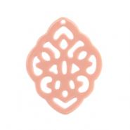 Resin pendants baroque rhombus Vintage Pink