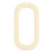 Resin pendants oblong oval Off White