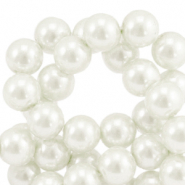 Glass pearls 10mm Off white