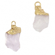 Natural stone charms Crystal-Gold