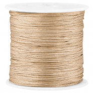 Macram&eacute; satin bead cord 0.8mm Beige Brown