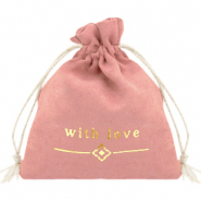 Jewellery Bag "with love" Vintage Pink-Gold