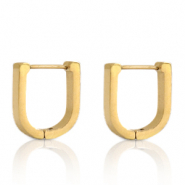 Stainless steel earrings horseshoe Gold