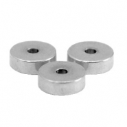 Stainless steel beads disc 6mm Silver