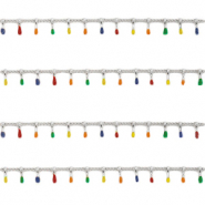 Stainless steel findings belcher chain spike Silver-Multicolour