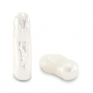 BQ Freshwater pearls irregular high luster Natural White