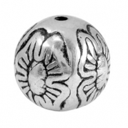 Beads Metal Look flower Antique Silver