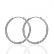 Stainless steel earrings creole 19mm Silver