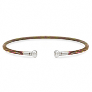 C.U.S&reg; jewellery bangle bracelet Brown-Silver