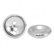 DQ European metal beads button 10mm Antique Silver (nickel free)