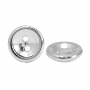 DQ European metal beads button 8mm Antique Silver (nickel free)