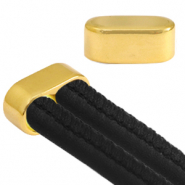 DQ European metal end caps double Ø10mm Gold (nickel free)