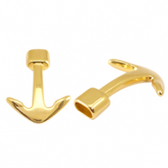 DQ European metal end caps anchor clasp Gold (nickel free)