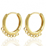 Brass TQ metal earrings creole Gold