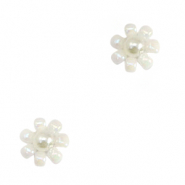 Miyuki flower beads 7mm White
