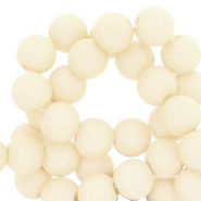 6 mm acrylic beads matt Cashmere White