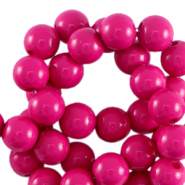 6 mm acrylic beads shiny Fuchsia Pink