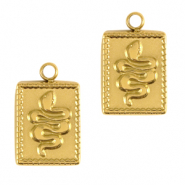 Stainless steel charms snake Gold