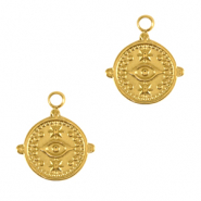 Stainless steel charms eye of providence Gold