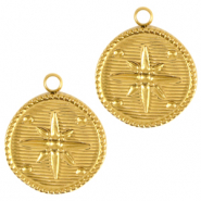 Stainless steel charms star Gold
