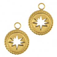 Stainless steel charms star Gold