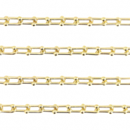 DQ European metal findings belcher chain link 6mm Gold (nickel free)