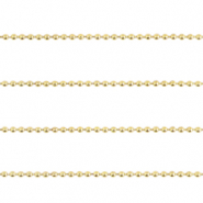 DQ European metal findings ball chain faceted 2mm Gold (nickel free)