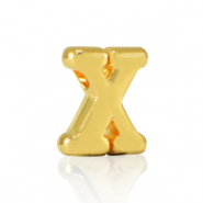 DQ European metal letter beads X Gold (nickel free)