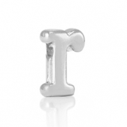 DQ European metal letter beads R Antique Silver (nickel free)