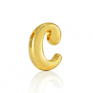 DQ European metal letter beads C Gold (nickel free)