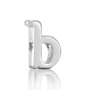 DQ European metal letter beads B Antique Silver (nickel free)