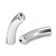 Acrylic beads tube Silver