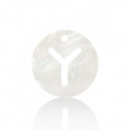 Shell pendants specials letter Y White (natural colour)