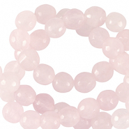 Natural stone beads Milky Quartz 6mm faceted polished Sweet Rose