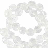 Natural stone beads 6mm faceted polished Transparent