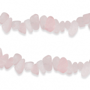 Chips stone beads Rose Quartz Misty Rose