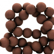 4 mm acrylic beads Dark Brick Brown
