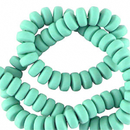 Polymer beads rondelle 7mm Turquoise Green
