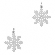 Stainless steel charms snowflake Silver