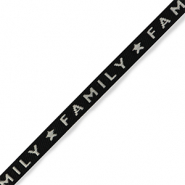 Ribbon text "family" Black- Grey